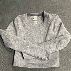 PINK Victoria's Secret Gray Long Sleeve Tee